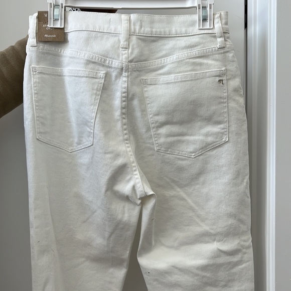 NWT madewell white straight crop jeans size 28 - Picture 3 of 4